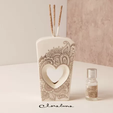Bomboniera matrimonio claraluna 2023 profumatore cuore decorato alto Claraluna - 1