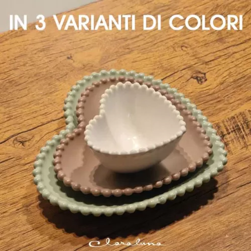 Bomboniera matrimonio claraluna 2023 tris con piattini e ciotolina Claraluna - 1