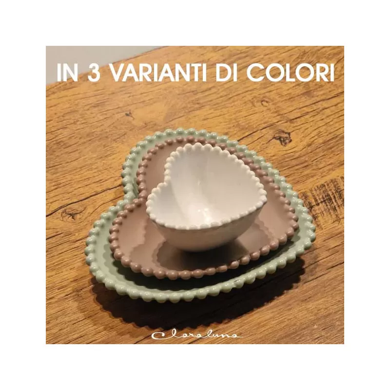 Bomboniera matrimonio claraluna 2023 tris con piattini e ciotolina Claraluna - 1