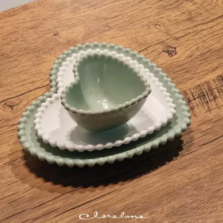 Bomboniera matrimonio claraluna 2023 tris con piattini e ciotolina Claraluna - 2