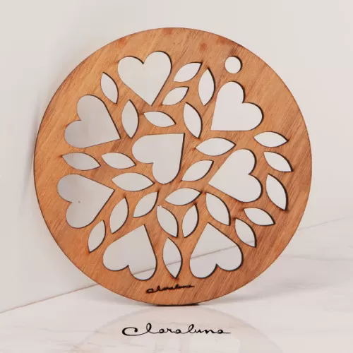 Bomboniera matrimonio claraluna 2023 sottopentola cuori e foglie Claraluna - 1