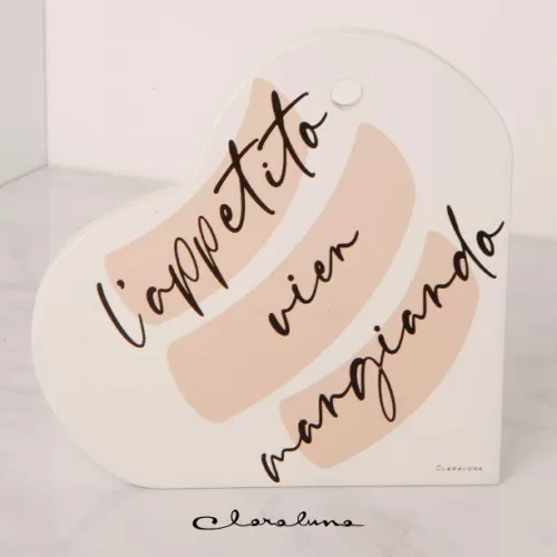 Bomboniera matrimonio claraluna 2023 sottopentola cuore l'appetito vien mangiando Claraluna - 1