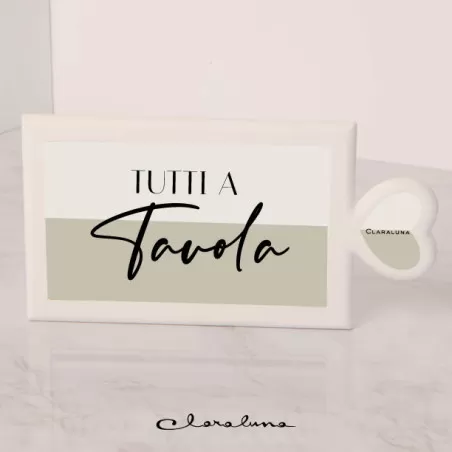 Bomboniera matrimonio claraluna 2023 sottopentola rettangolare tutti a tavola Claraluna - 1