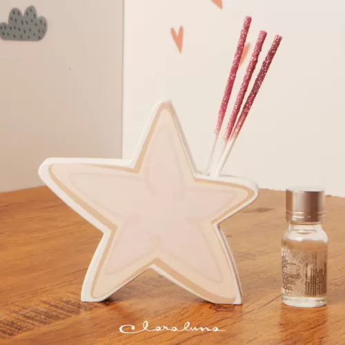 bomboniera nascita fai da te profumatore stella rosa Claraluna - 1