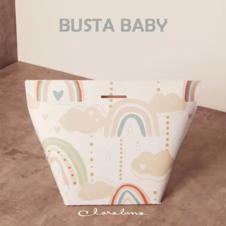 bomboniera nascita fai da te profumatore arcobaleno celeste con frase Claraluna - 3