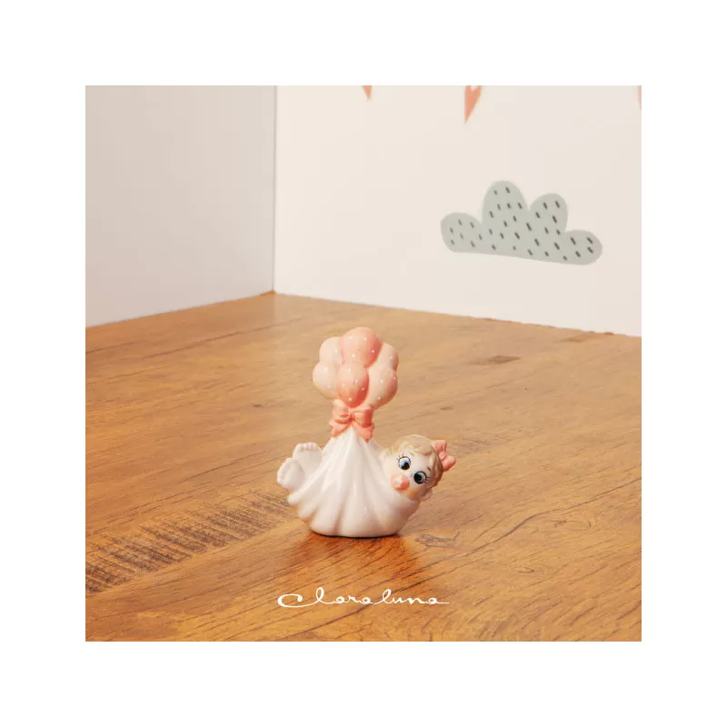 Bomboniera nascita e battesimo bimba con palloncino Claraluna - 1