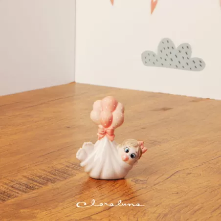 Bomboniera nascita e battesimo bimba con palloncino Claraluna - 1