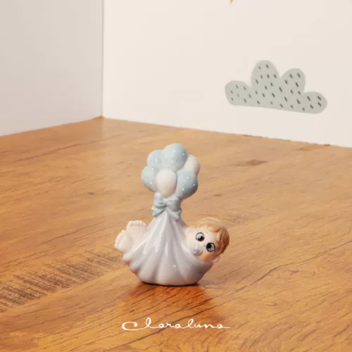 Bomboniera nascita e battesimo bimbo con palloncino Claraluna - 1
