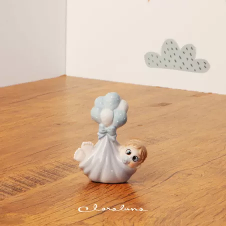 Bomboniera nascita e battesimo bimbo con palloncino Claraluna - 1