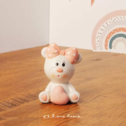 Bomboniera nascita e battesimo orsetto femmina Claraluna - 1