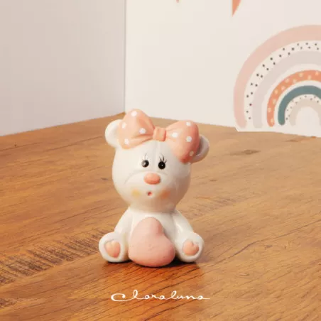 Bomboniera nascita e battesimo orsetto femmina Claraluna - 1