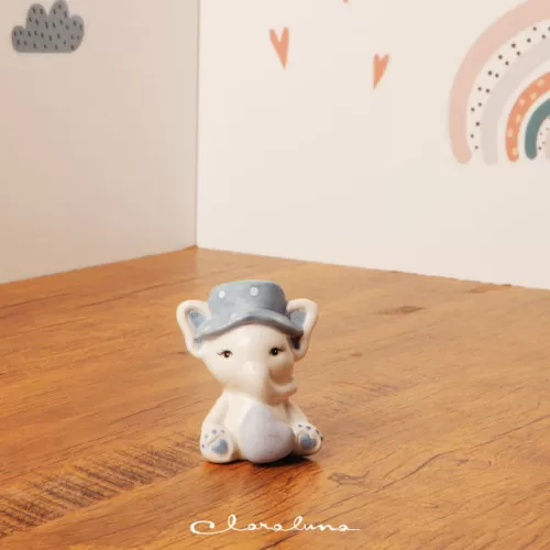 Bomboniera nascita e battesimo elefante maschio Claraluna - 1