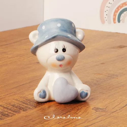 Bomboniera nascita e battesimo orsetto maschio grande Claraluna - 1