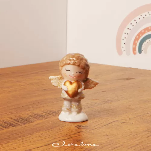 Bomboniera prima comunione angelo maschio con cuore Claraluna - 1