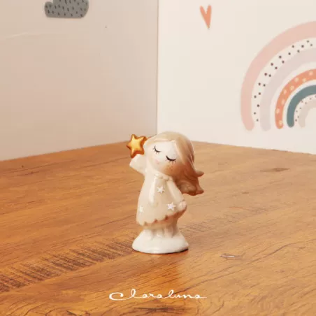Bomboniera prima comunione angelo femmina con stella Claraluna - 1