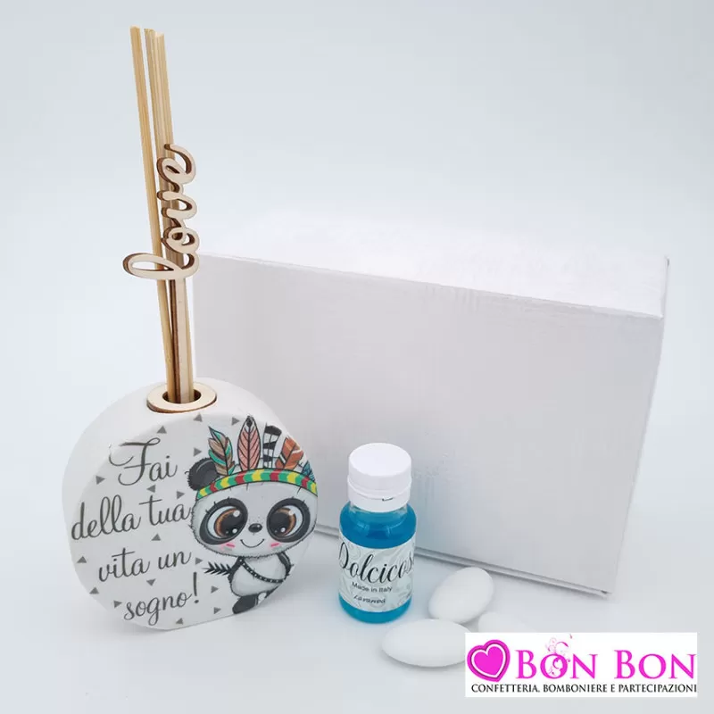 Bomboniera prima comunione dolcicose profumatore savana con panda Dolcicose - 1
