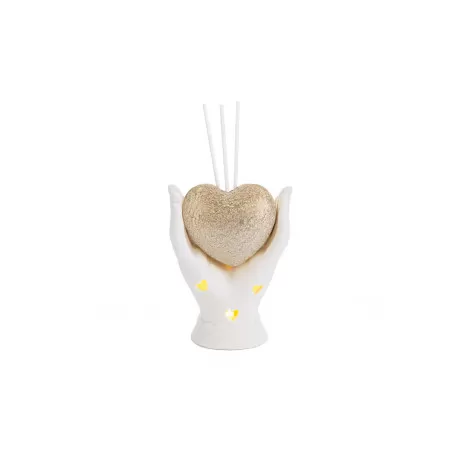 Bomboniera matrimonio profumatore cuore mani con led Le stelle - 12