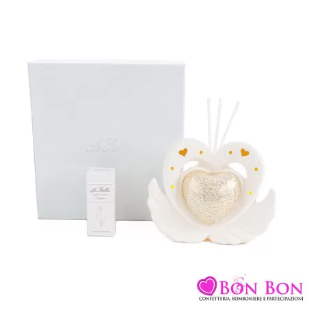 Bomboniera matrimonio profumatore ali cuore con led Le stelle - 1
