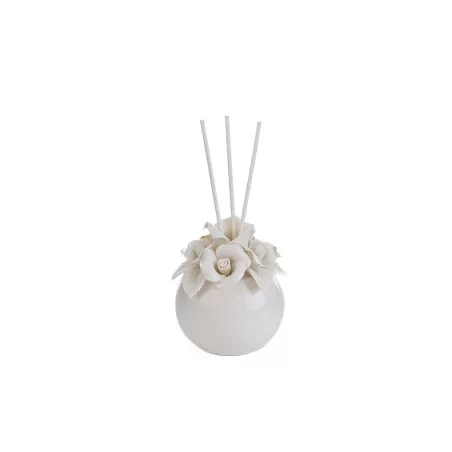 Bomboniera matrimonio profumatore fiore porcellana bianco Le stelle - 12