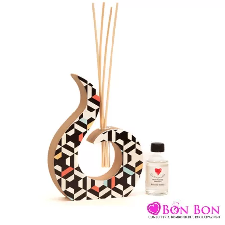 Bomboniera matrimonio solidale cuorematto profumatore fiamma rococo Cuorematto - 1