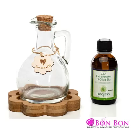 Bomboniera matrimonio solidale cuorematto oliera vetro Cuorematto - 1