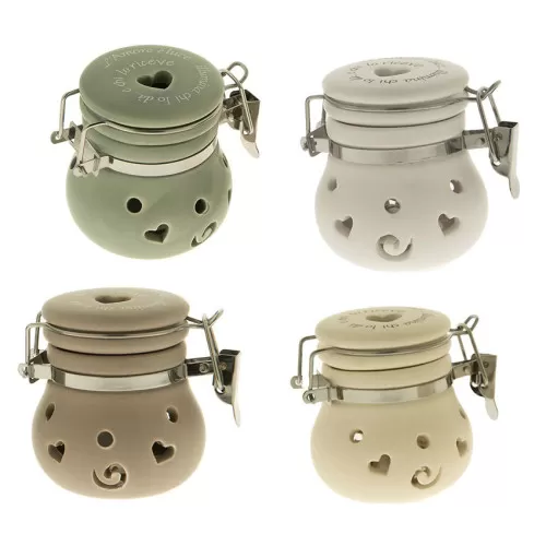 Bomboniera matrimonio barattolo ermetico altezza 10 cm linea luce ETM - 1