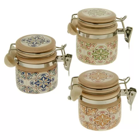 Bomboniera matrimonio barattolo ermetico altezza 6 cm linea trani ETM - 1