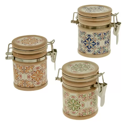 Bomboniera matrimonio barattolo ermetico altezza 8 cm linea trani ETM - 1