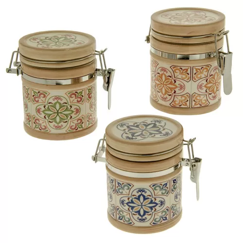 Bomboniera matrimonio barattolo ermetico altezza 10 cm linea trani ETM - 1