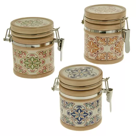 Bomboniera matrimonio barattolo ermetico altezza 10 cm linea trani ETM - 1