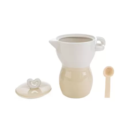 Bomboniera matrimonio moka porcellana beige grande Le stelle - 12