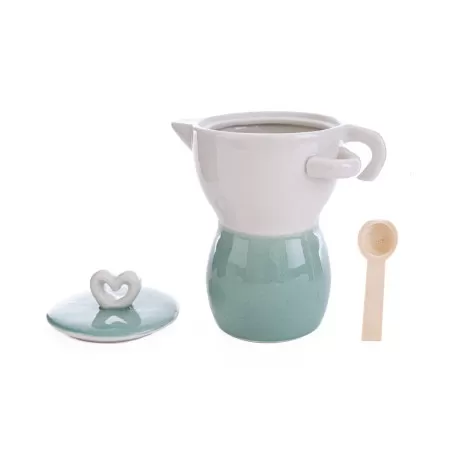 Bomboniera matrimonio moka porcellana verde grande Le stelle - 12