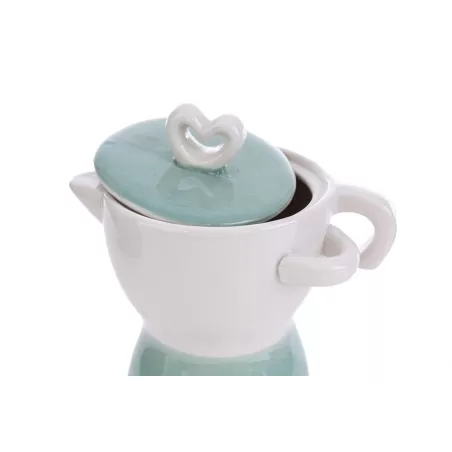 Bomboniera matrimonio moka porcellana verde grande Le stelle - 13