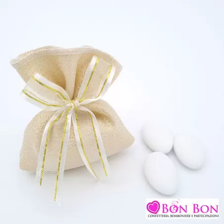 Sacchetti portaconfetti nozze d'oro linea laminato oro Liete Creazioni - 4