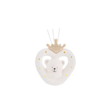 Bomboniera nascita e battesimo profumatore cuore orsetto led Le stelle - 8