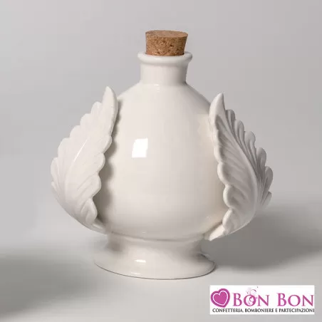 Bomboniera matrimonio oliera pigna bianca AD - 1