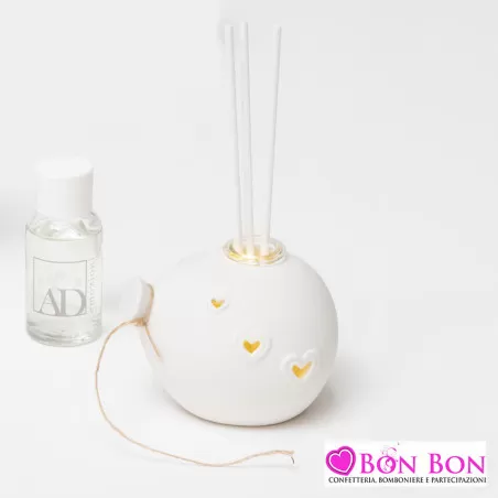 Bomboniera nascita e battesimo profumatore palloncino bianco AD - 1