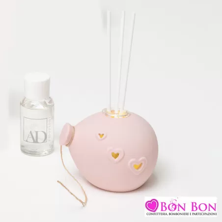 Bomboniera nascita e battesimo profumatore palloncino rosa AD - 1