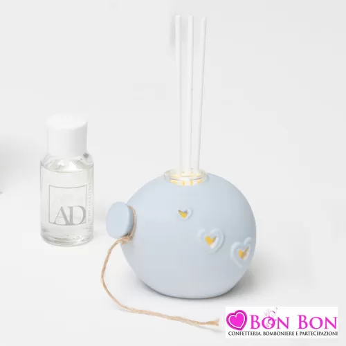 Bomboniera nascita e battesimo profumatore palloncino celeste AD - 1