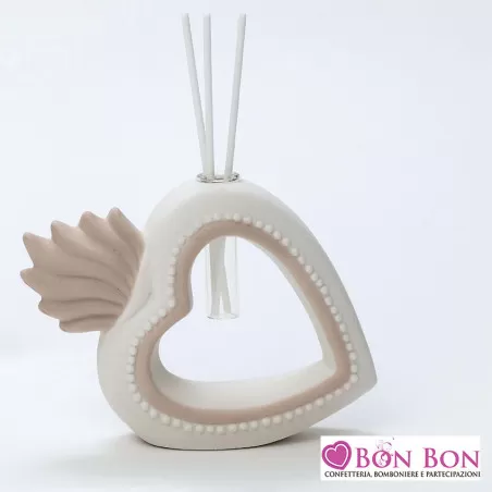 Bomboniera matrimonio profumatore cuore sacro stilizzato AD - 1