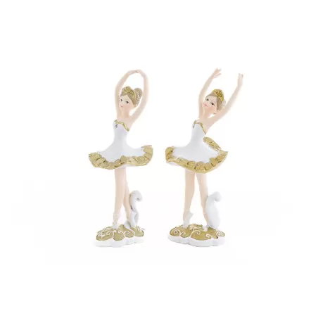 Bomboniera prima comunione ballerina resina bianco e oro 2 assortiti Le stelle - 7