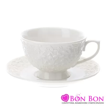 Bomboniera matrimonio hervit tazza tè porcellana Hervit - 1