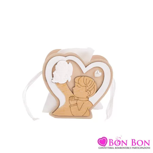 Scatolina prima comunione portaconfetti boy in legno Le stelle - 1