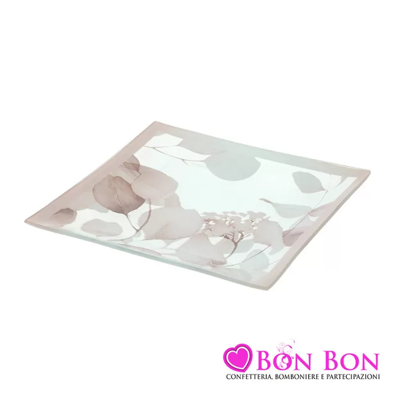 Bomboniera matrimonio hervit piatto linea botanic rosa Hervit - 1