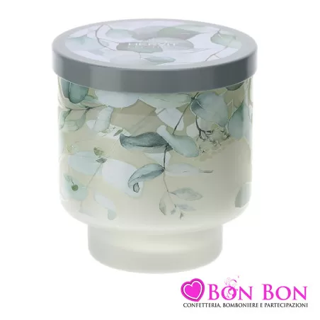 Bomboniera matrimonio hervit candela eucalipto linea botanic verde Hervit - 1