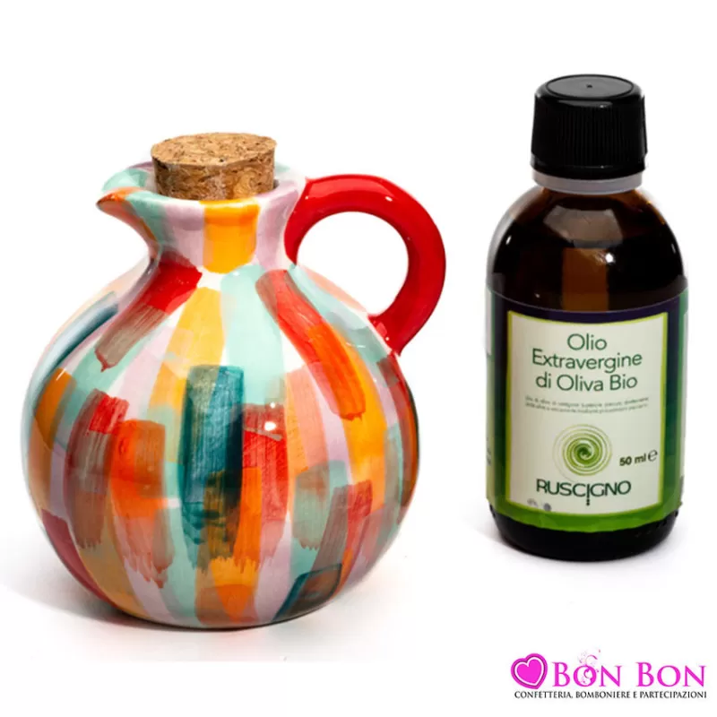 Bomboniera matrimonio solidale cuorematto oliera disegno pennello Cuorematto - 1