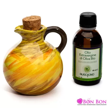 Bomboniera matrimonio solidale cuorematto oliera colore ambra Cuorematto - 1