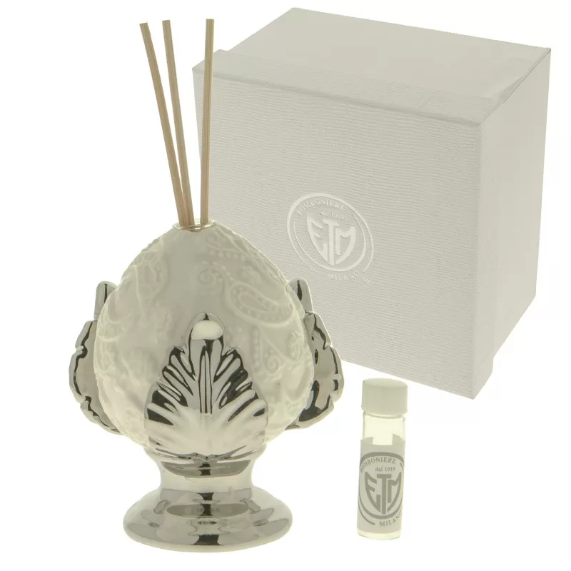 Bomboniera matrimonio profumatore pumo con base silver ETM - 1