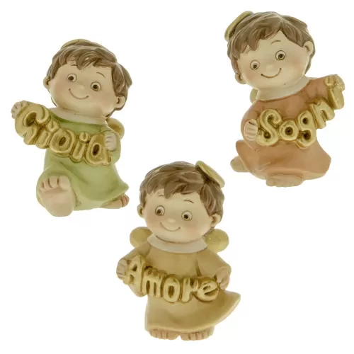 Bomboniera prima comunione angelo porcellana con scritta ETM - 1