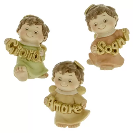 Bomboniera prima comunione angelo porcellana con scritta ETM - 1